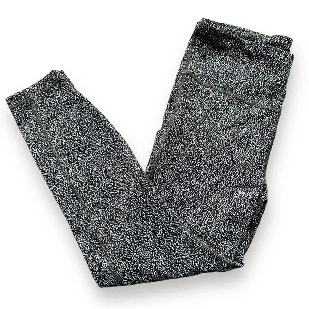 ATHLETA Ultimate Stash Textured 7/8 Tight Black/Grey Size Medium